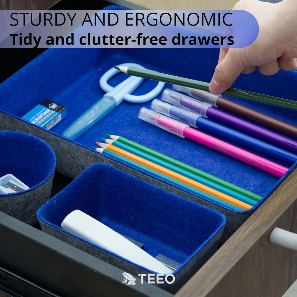 Teeo - Felt Drawer Organizer - Desk Accessories - Office Organization - Kitch...