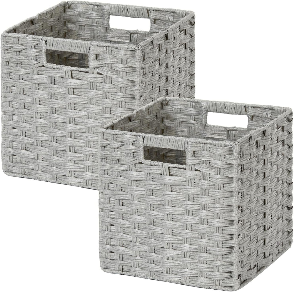 DULLEMELO Wicker Storage Cubes for Organizing 11x11x11 Inch Woven Storage Bas...