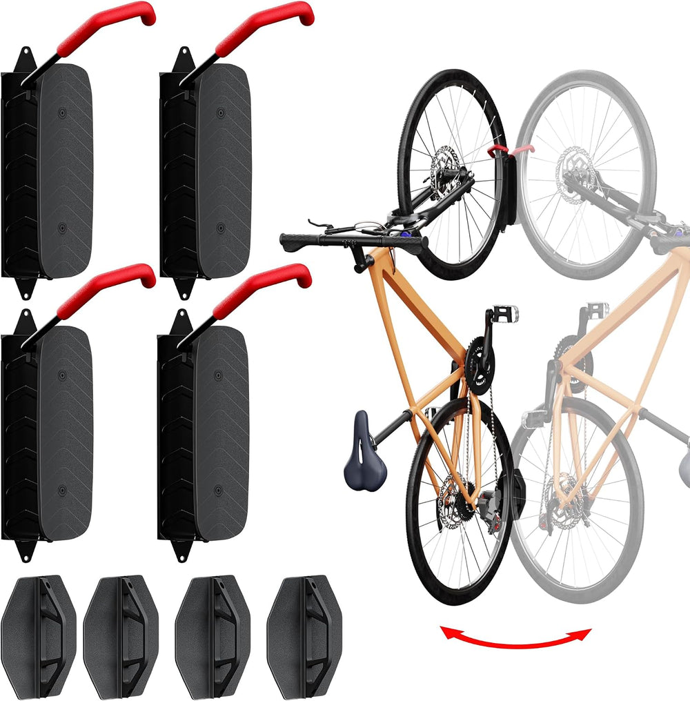 Hromee Bike Rack Wall Mount, Swivel Bike Storage Rack for Garage, Space-Savin...