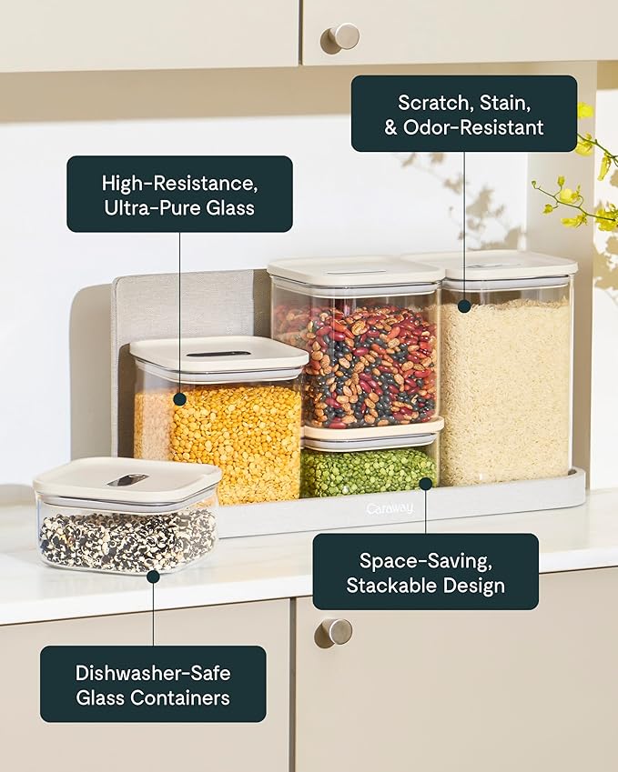 Caraway 4qt Glass Airtight Food Storage Container