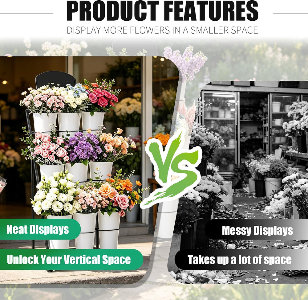 Bloom Bar Flower Cart Flower Bar Stand Flower Cart with Wheels | Made of meta...