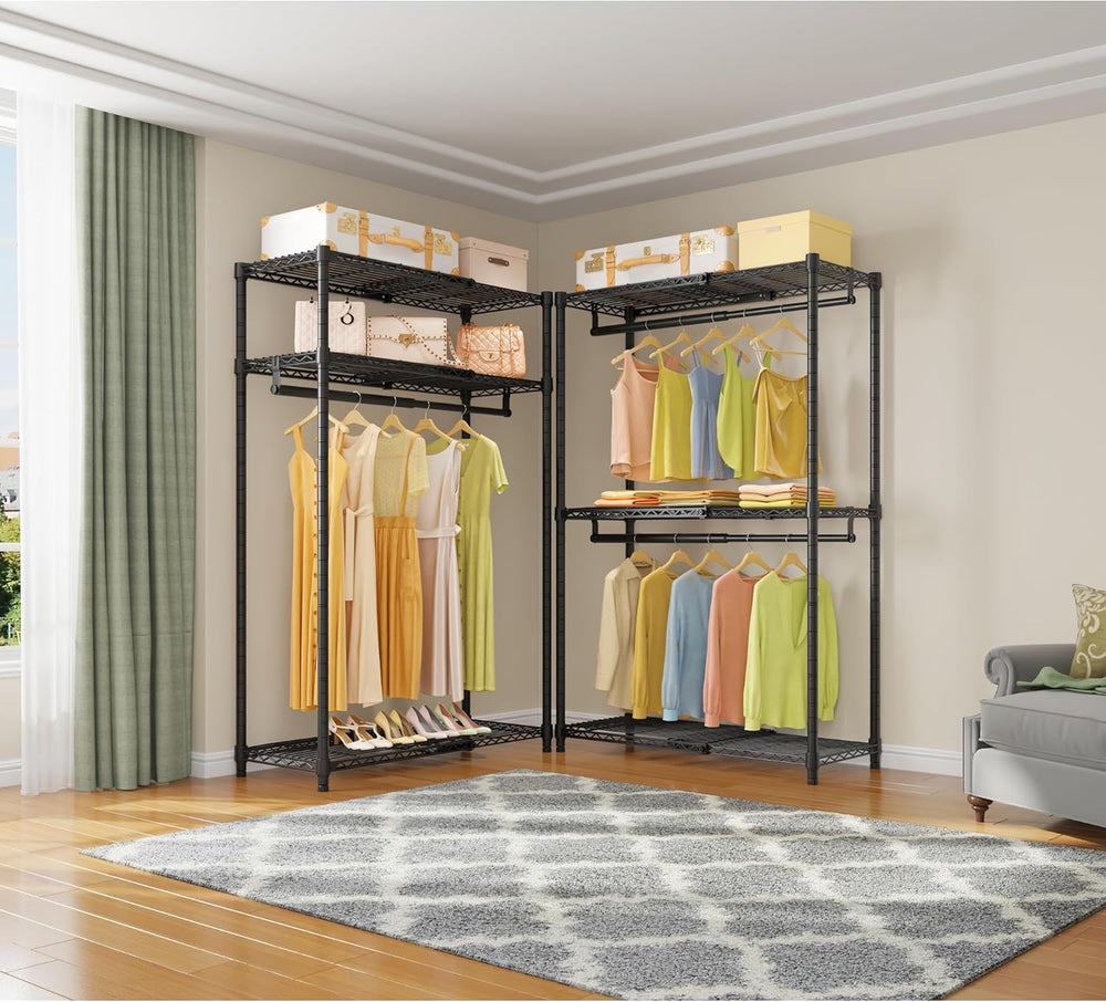 VIPEK X1 Expandable Clothes Rack Heavy Duty Adjustable Closet System Black