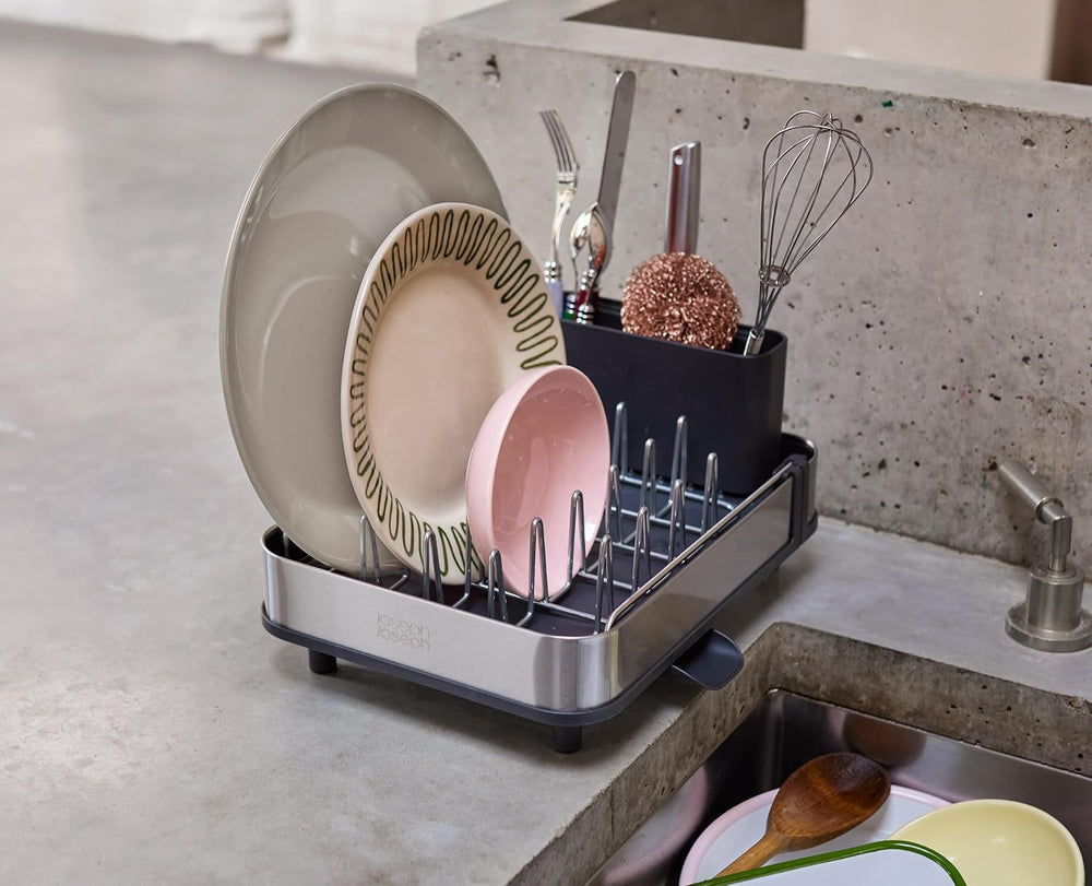 Joseph Joseph Extend Slim Steel Expandable Dish Drying Rack with Removable Cu...