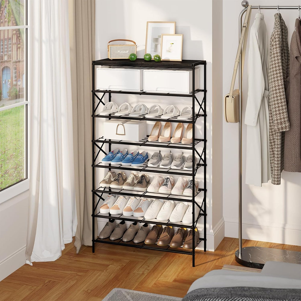IBUYKE 8 Tier Shoe Rack, Large Capacity Shoe Storage Organizer for 32 Pairs o...