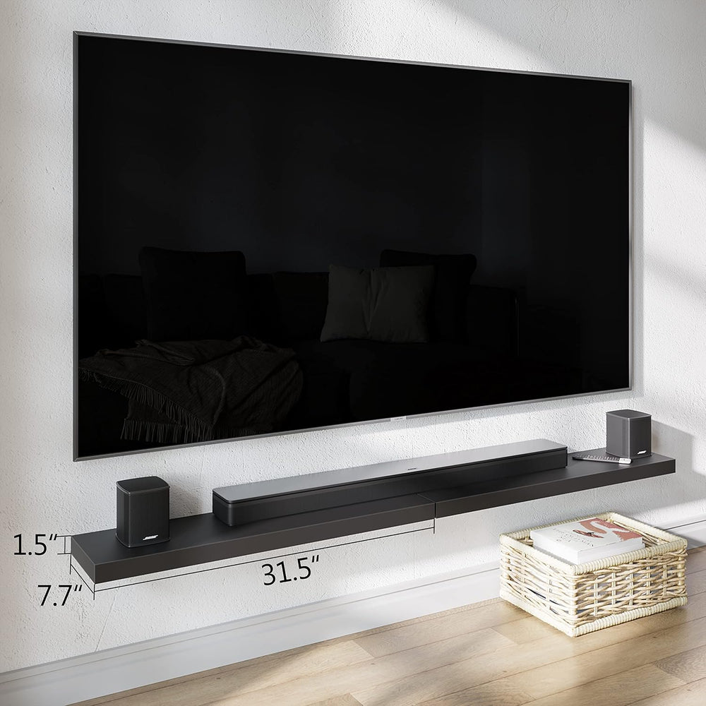 BAMEOS Floating Shelves, 31W x 8D Wall Mounted Display Shelves with Invisible...