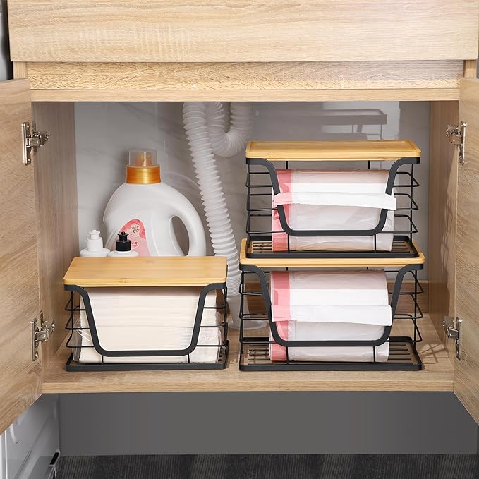 ALOCEO 3 Pack Stackable Storage Bins