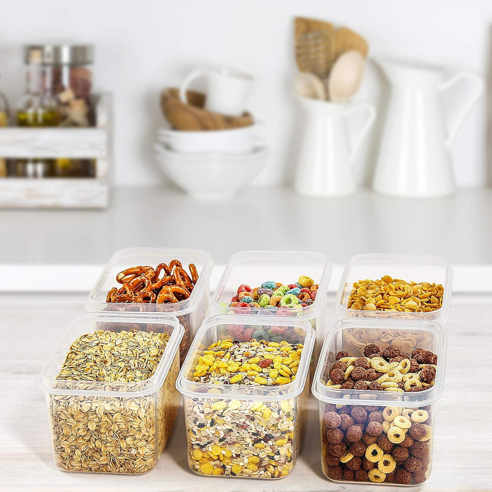 Wildone Airtight Food Storage Containers with Lids 0.8L, 16PCS, Black