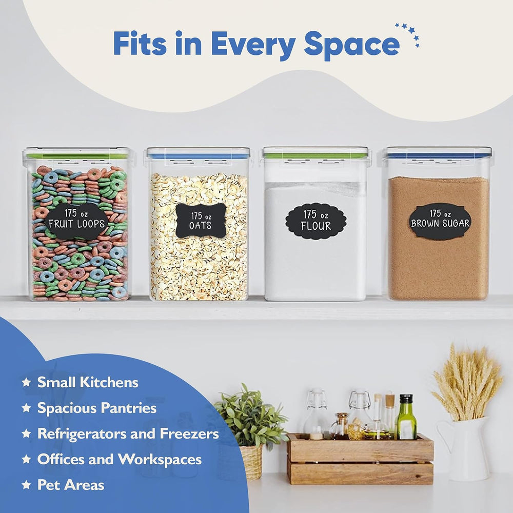 Chef's Path Kitchen Storage Box Set of 4 Extra Large Airtight Food Storag...