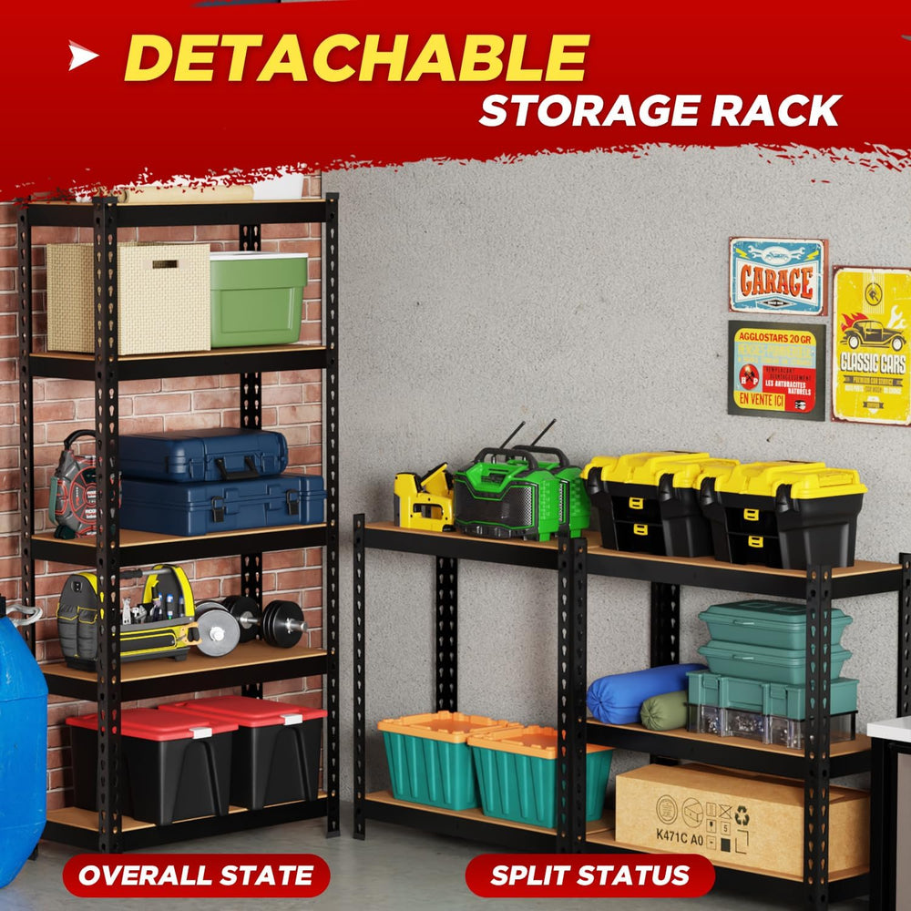 BestOffice 5 Tier Storage Shelves Adjustable Garage Shelves 15.7" D x 35...