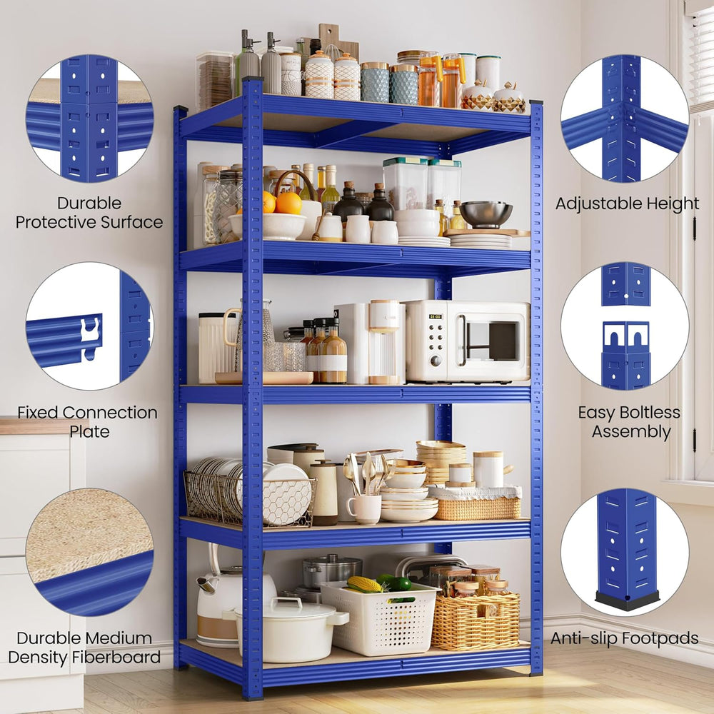 Yaheetech 5-Tier Heavy Duty Storage Shelves 35.5" W x 16" D x 71&qu...
