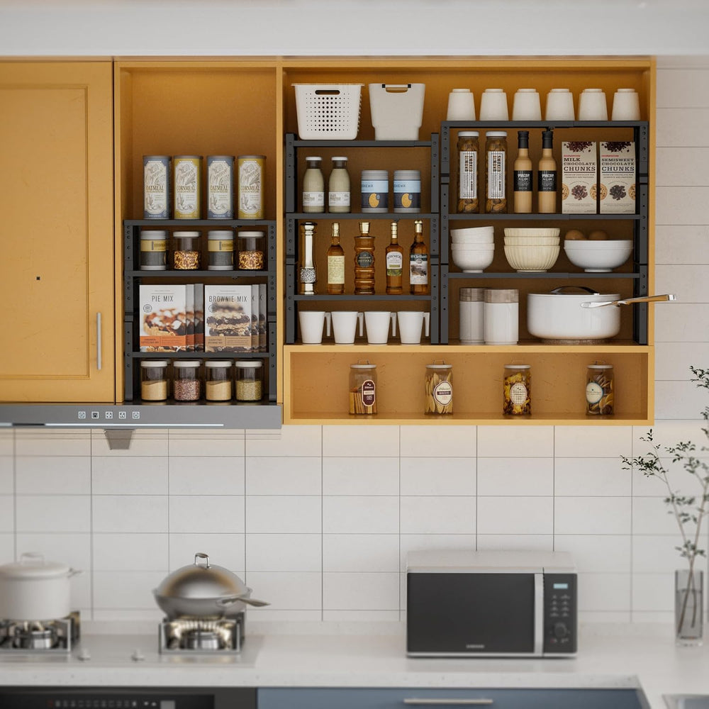 Jojocross Expandable,Stackable Spice Rack,Seasoning Organizer and Storage,Spi...