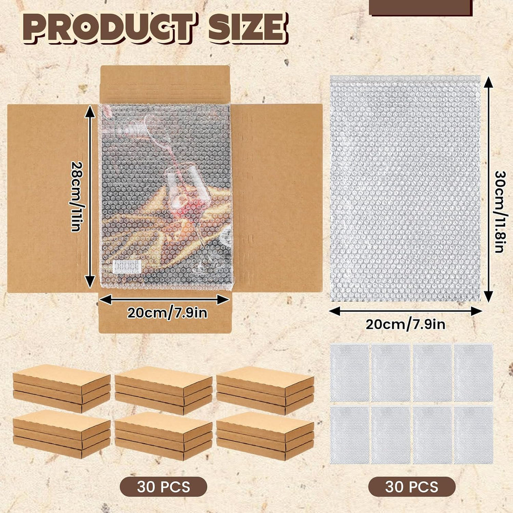 Fullhawl 30 Pack Comic Book Mailers, Brown, 7.8 x 11 x 1.2 Inch