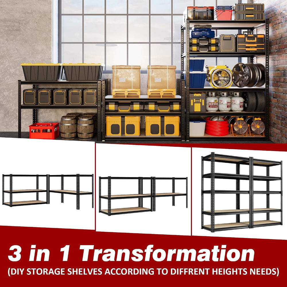 2025LBS Heavy Duty Garage Shelving 5-Tier Garage Storage Shelves