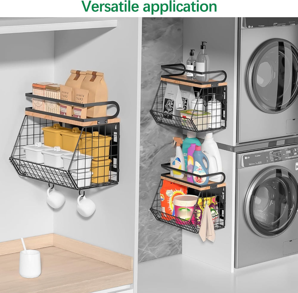 Magnetic Spice Rack for Refrigerator, Fruit, Potato & Onion Storage Bin,L...