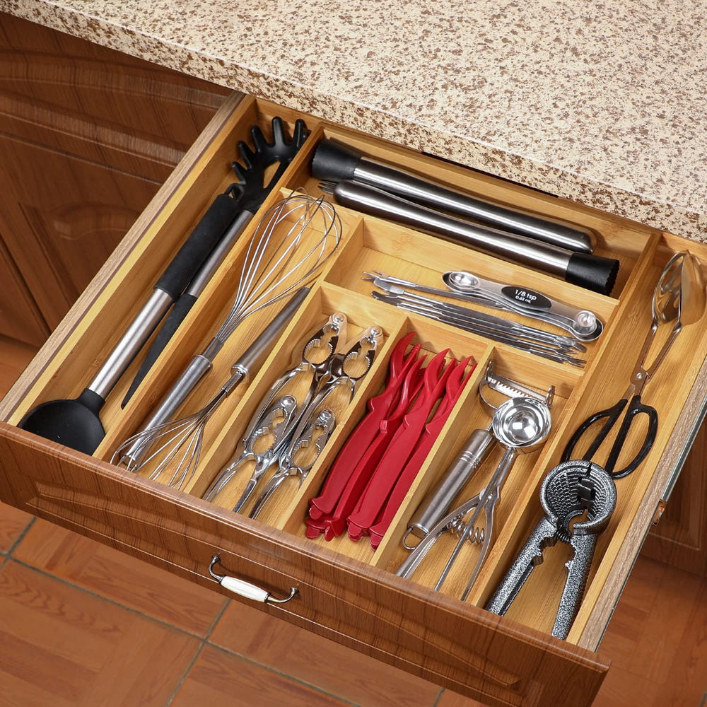 HIWARE Kitchen Utensil Organizer Silverware Organizer Silverware Tray For Dra...