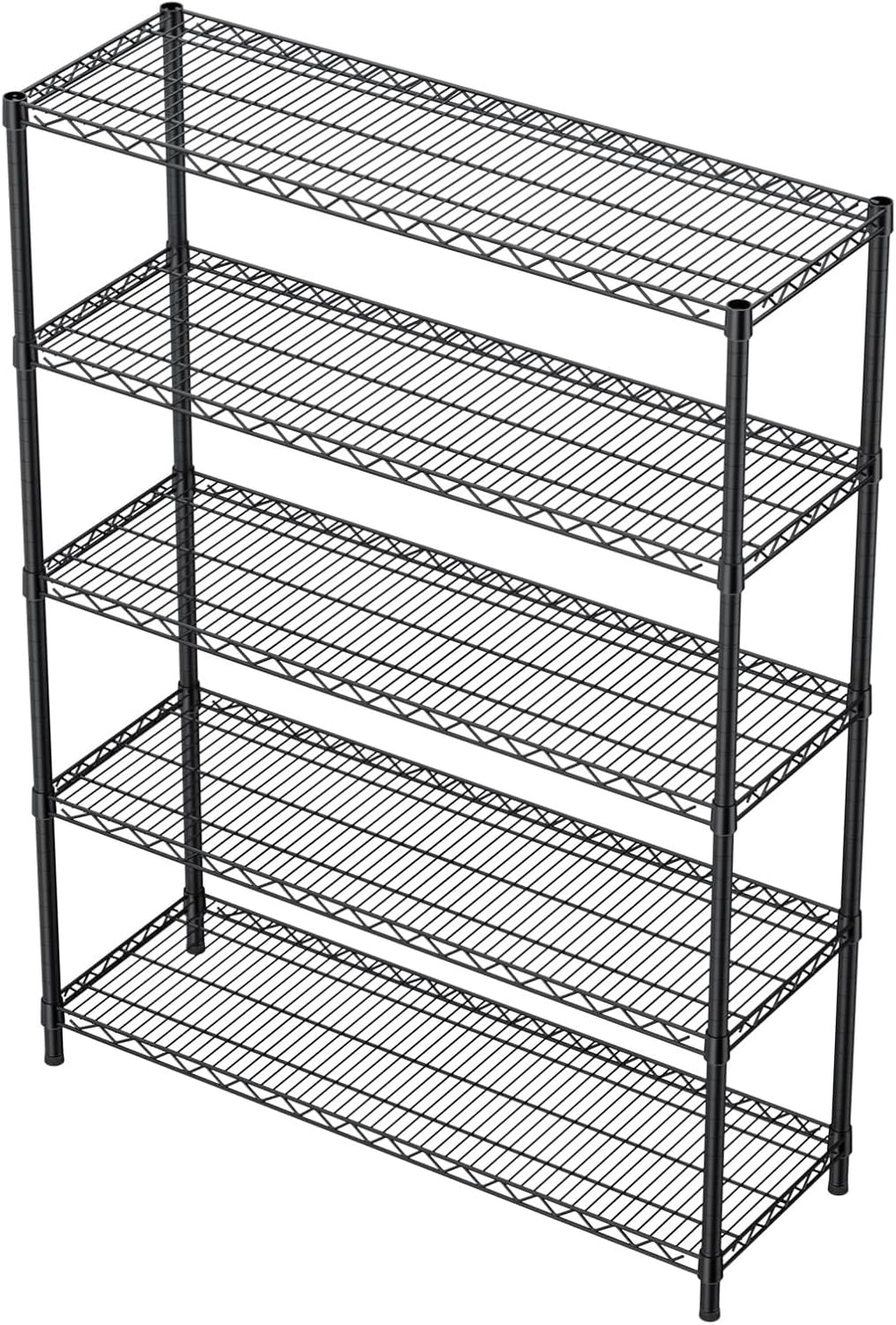 Golpart 5Tier Adjustable Storage Shelves Metal Wire Shelving Standing Shelf