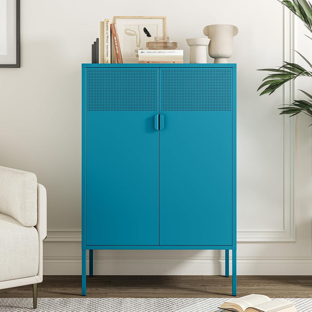 Chshin Metal Storage Cabinet,Kitchen Pantry Storage Cabinets with Doors,Buffe...