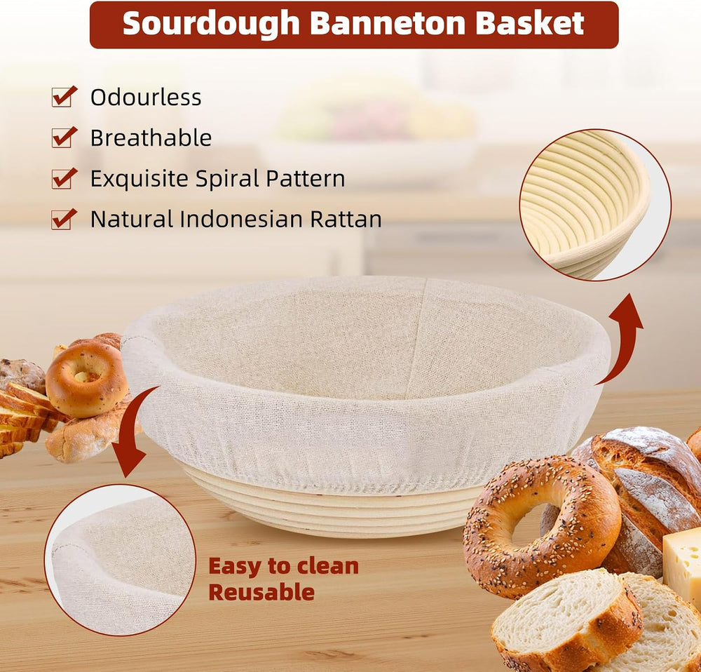 Bread proofing baskets for sourdough 19-Piece Set ,9" Round & 10&quo...