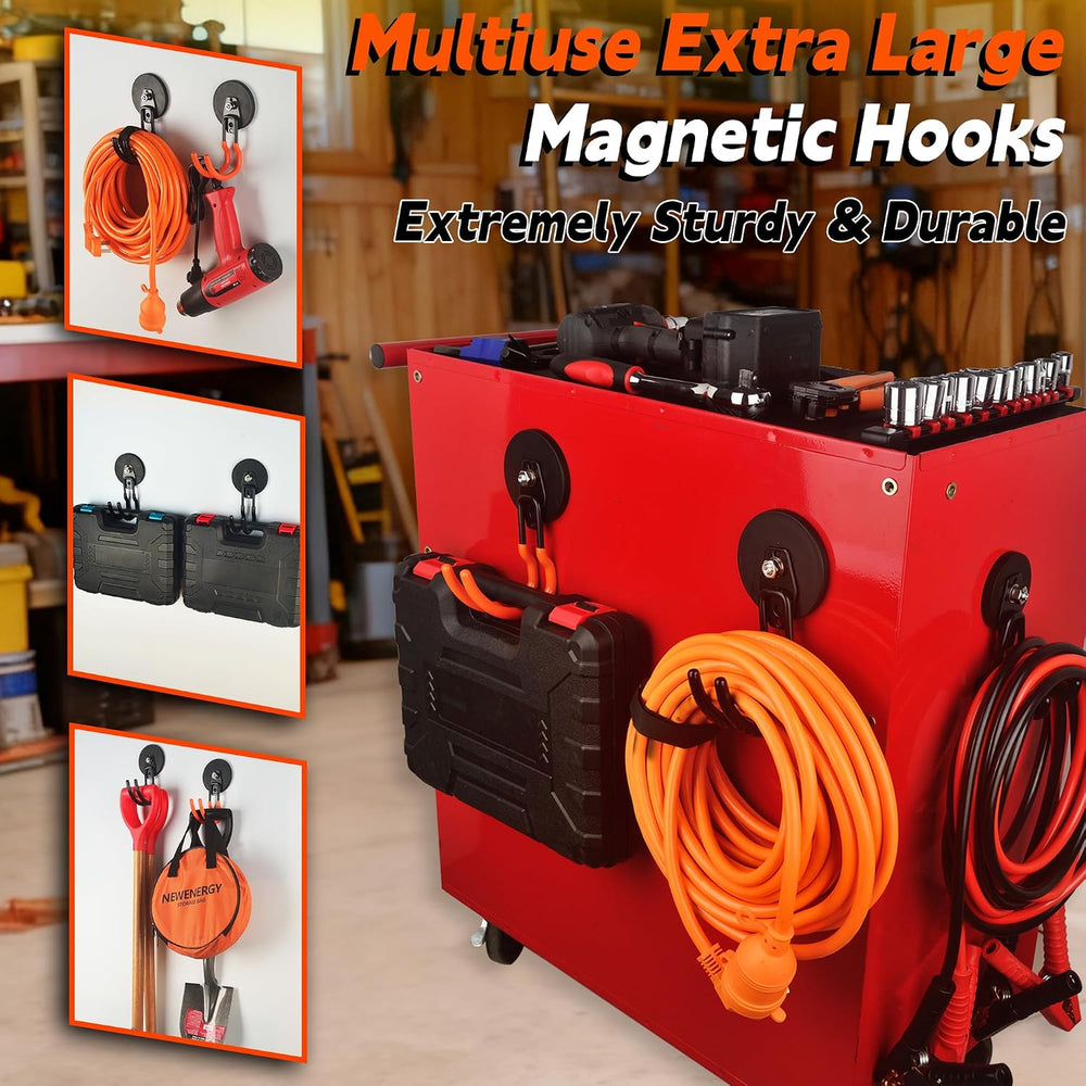 ULIBERMAGNET Pro-Mag Upgraded Extra Large Magnetic Hooks,2 Pack Heavy Duty Ul...