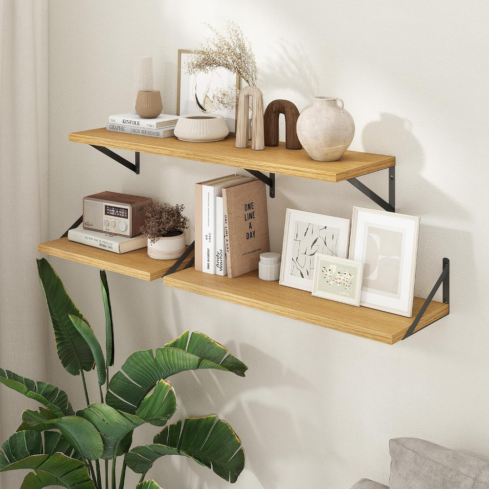 Axeman Deep Floating Shelves - 40 Inch Floating Shelves Set of 2-12 Inch Deep...
