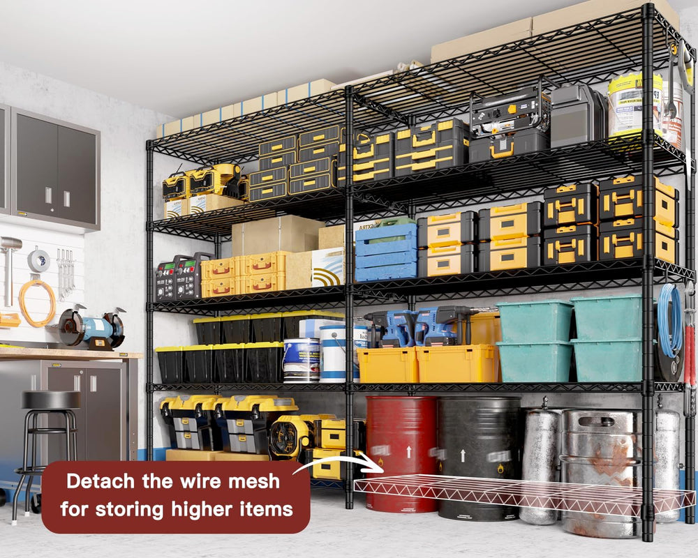 PrimeZone Heavy Duty Shelving Corner Shelves Pantry Shelving l Shaped Shelf