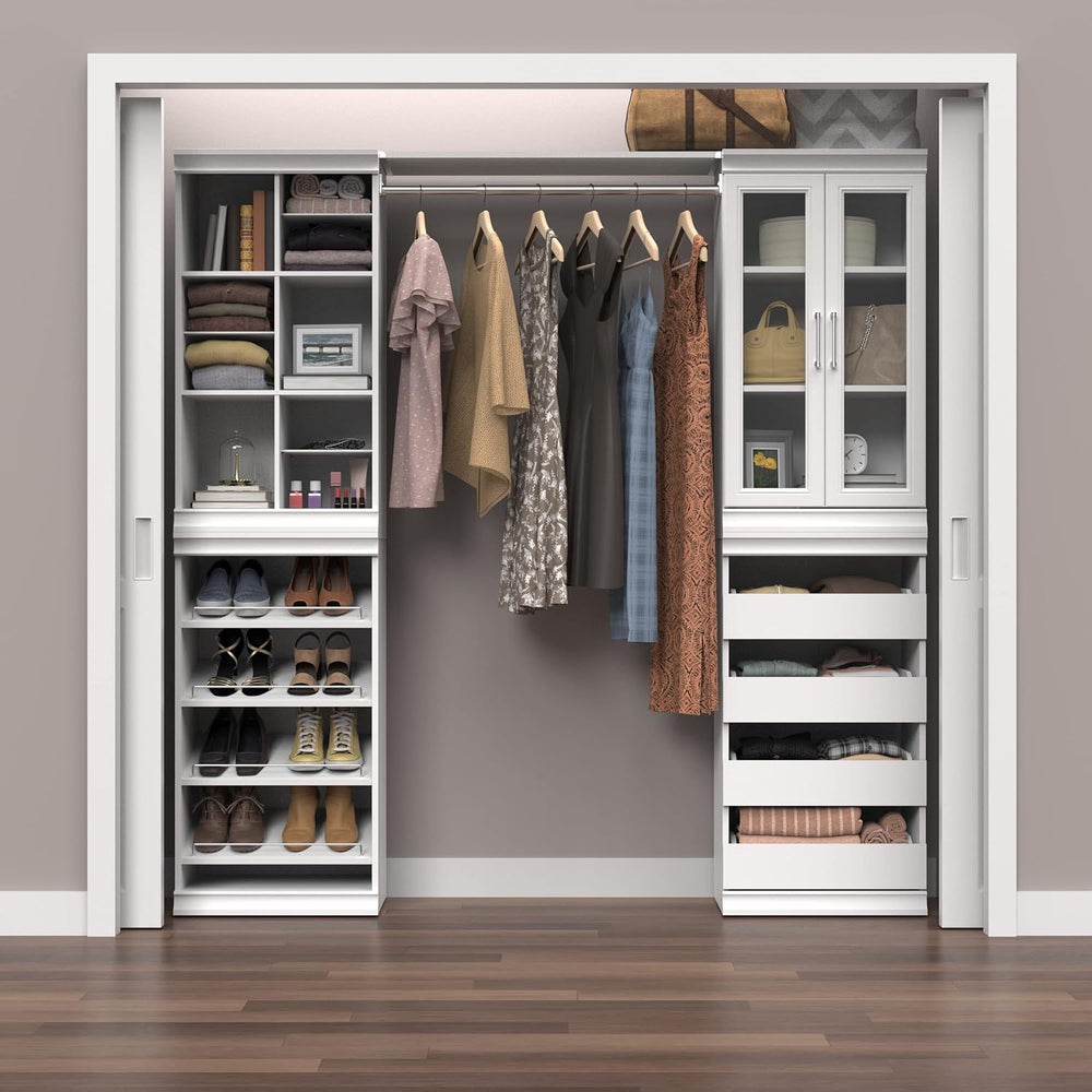 ClosetMaid Modular Storage Pair Set, 2 Glass Pane Doors, Wood Closet Organize...