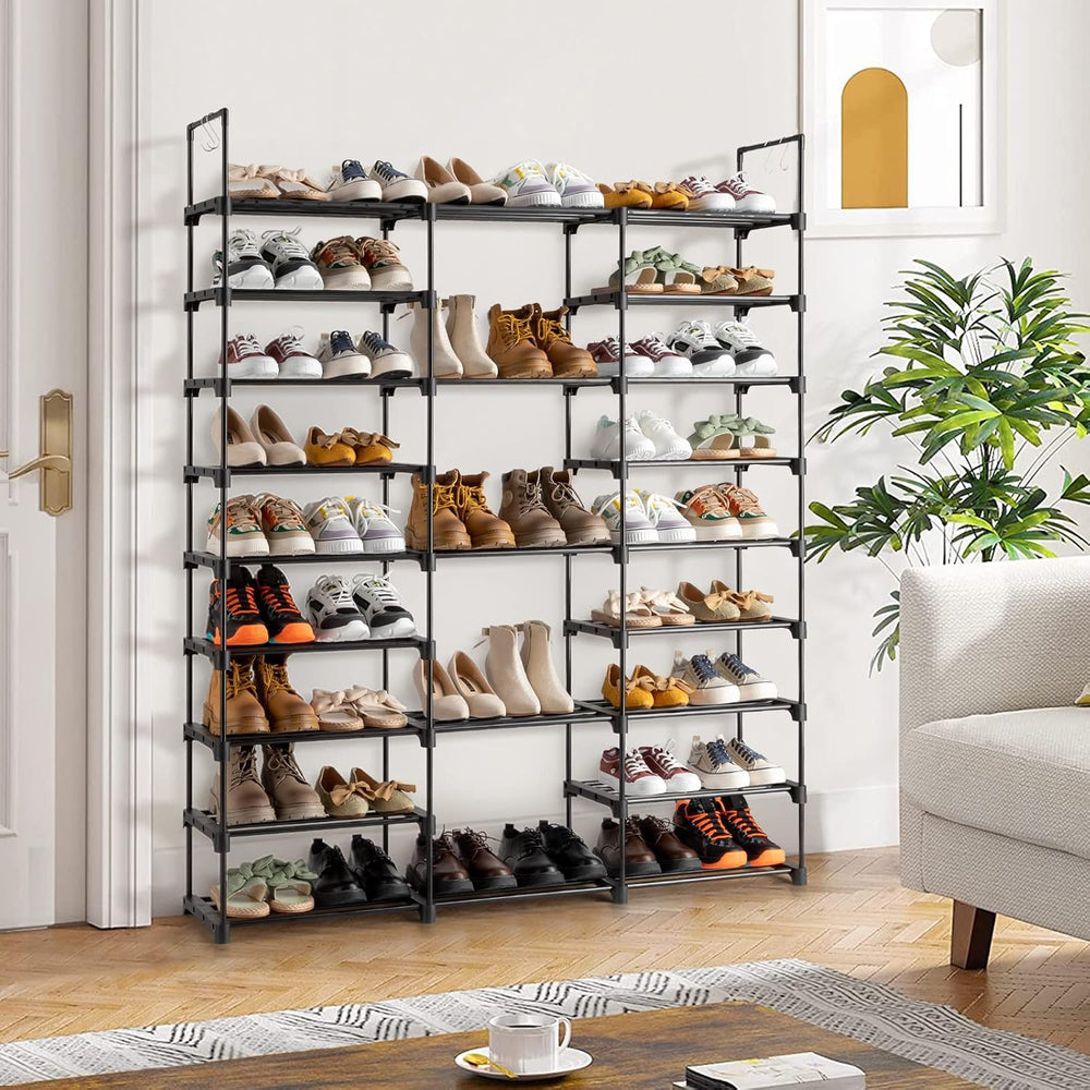 Large Shoe Rack Organizer for Entryway Closet 50-55 Pairs 9-Tier Heavy Duty T...