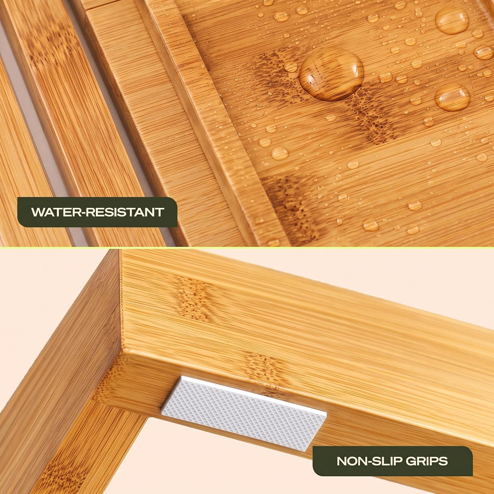 ROYAL CRAFT WOOD Premium Foldable Bathtub Tray Caddy - Wood Bath Tray for Tub...