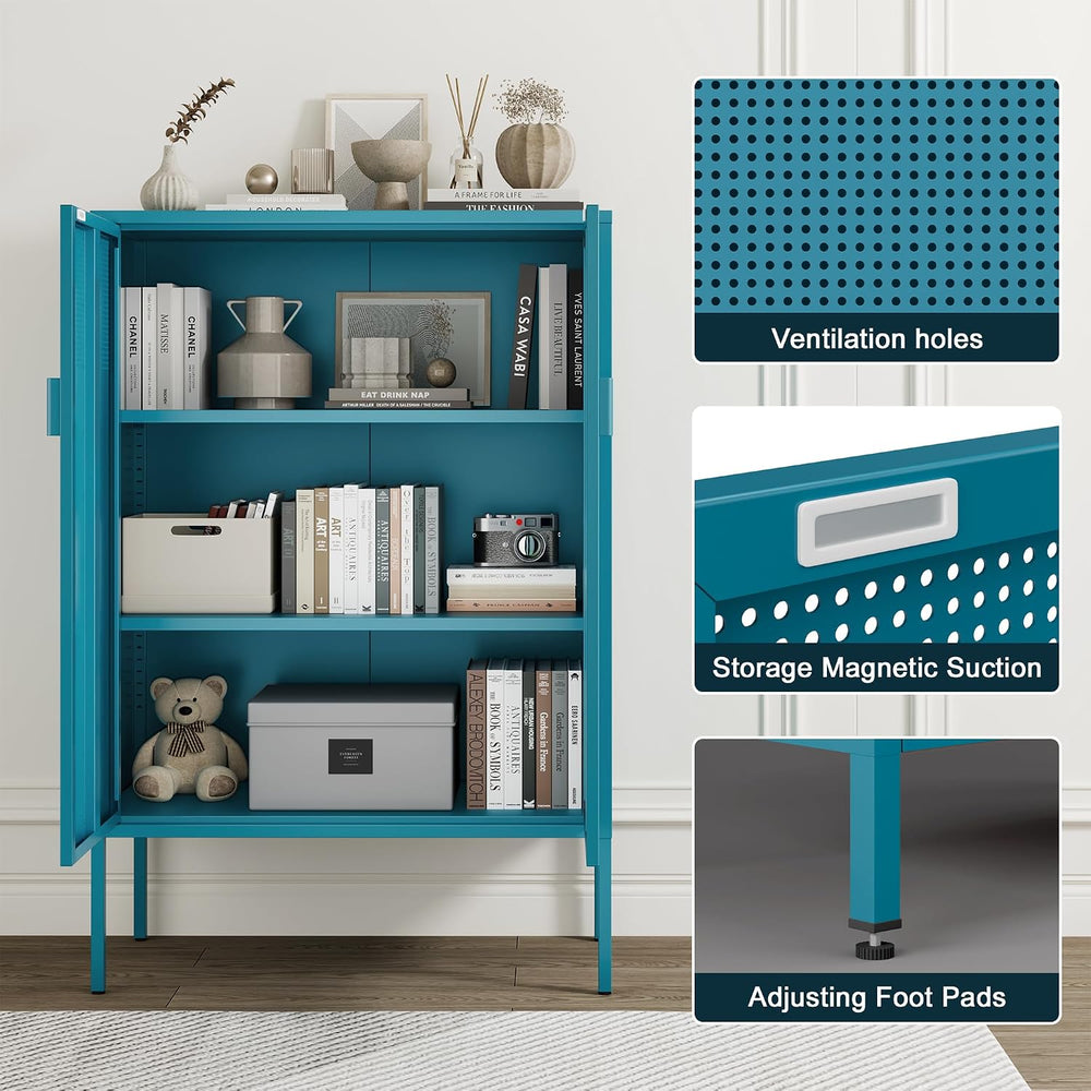 Chshin Metal Storage Cabinet,Kitchen Pantry Storage Cabinets with Doors,Buffe...