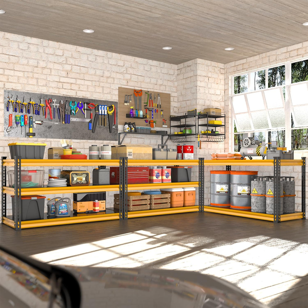 Metal Garage Shelving Heavy Duty, 1530LBS Loads Garage Storage Shelves, 48”W ...