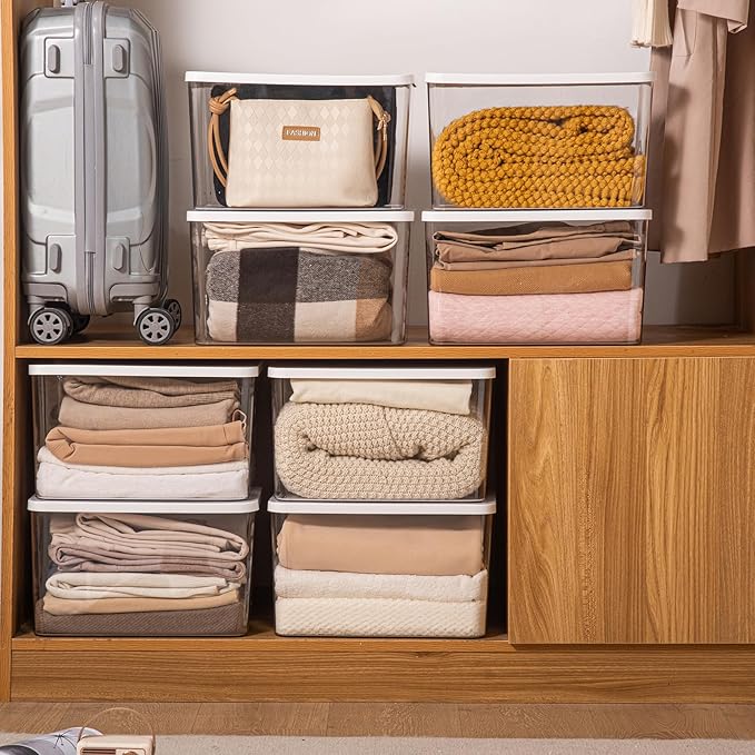 4-Piece Set, Plastic Storage Bin