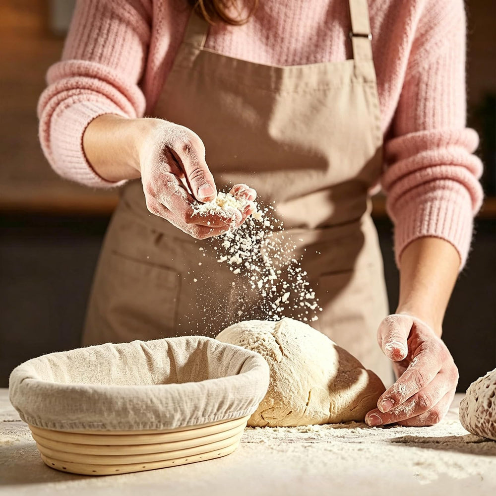 6 Pack 6.5 Inch Oval Bread Proofing Basket,Banneton Basket Bread Baking Bowl ...