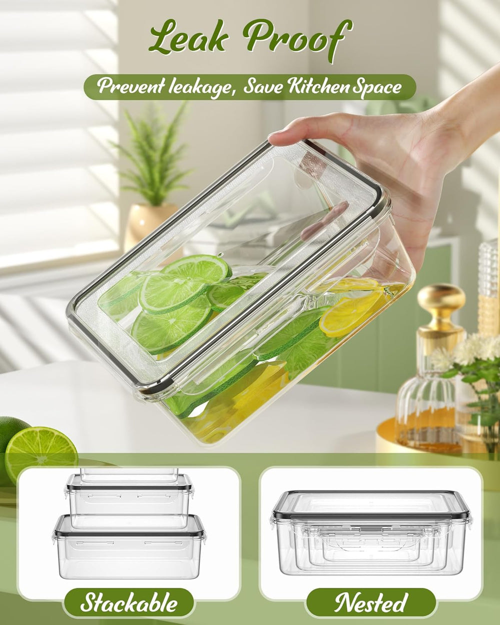 50 Piece Food Storage Containers with Lids(25 Containers & 25 Lids), BPA-...