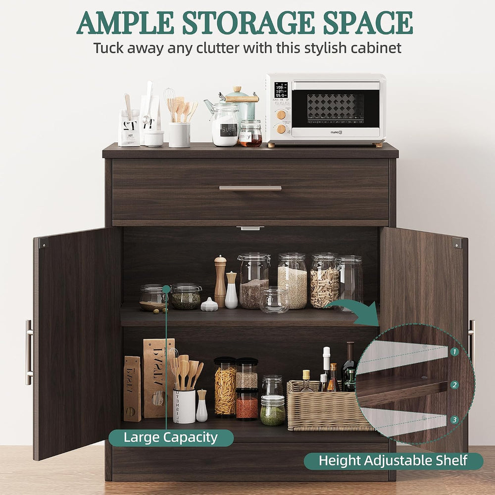 Shintenchi Farmhouse Storage Cabinets with Doors and Shelves,Kitchen Barn Doo...