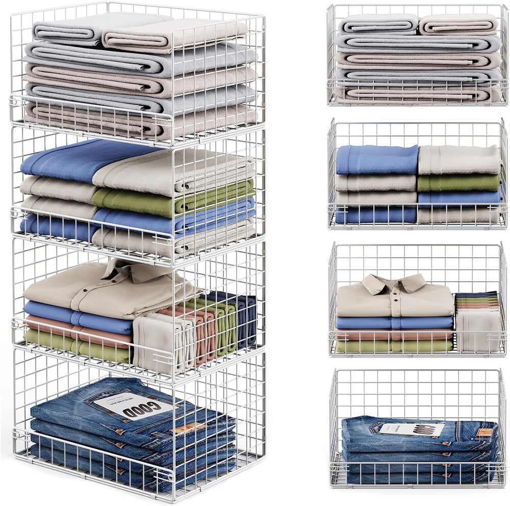 Stackable Closet Organizers and Storage, Closet Shelf Organizer System