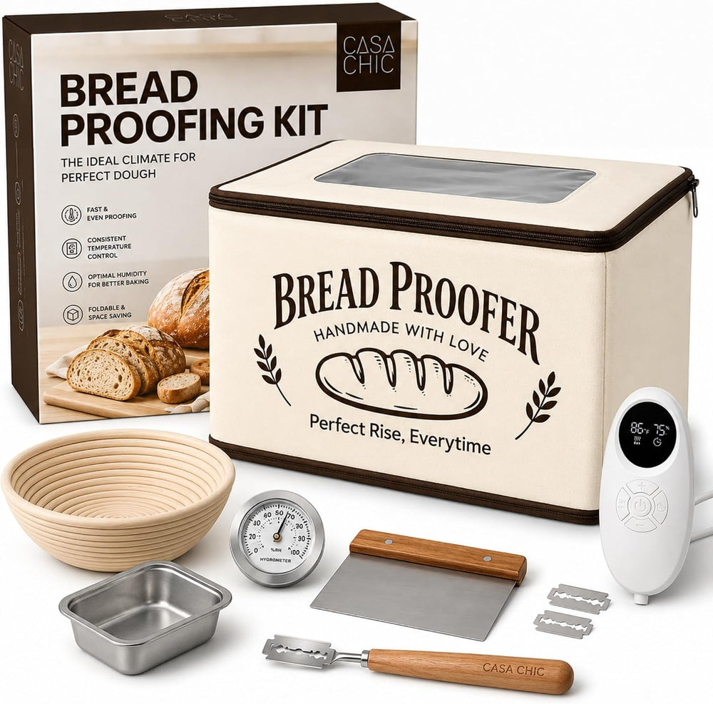 CasaChic Bread Proofing Box Kit - Folding Dough Proofer - Foldable Sourdough ...