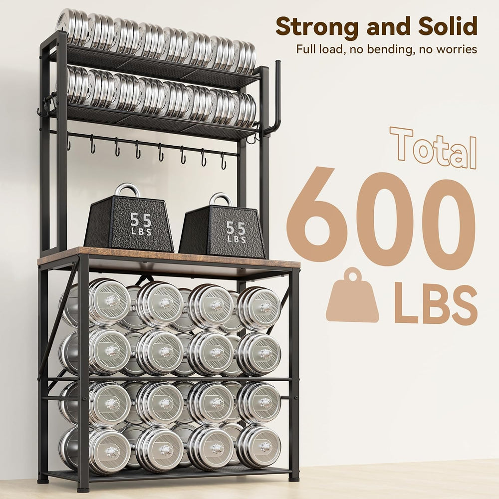 YASONIC Coffee Bar, Bakers Rack with Storage, 25.6 Inches Microwave Stand, 5 ...