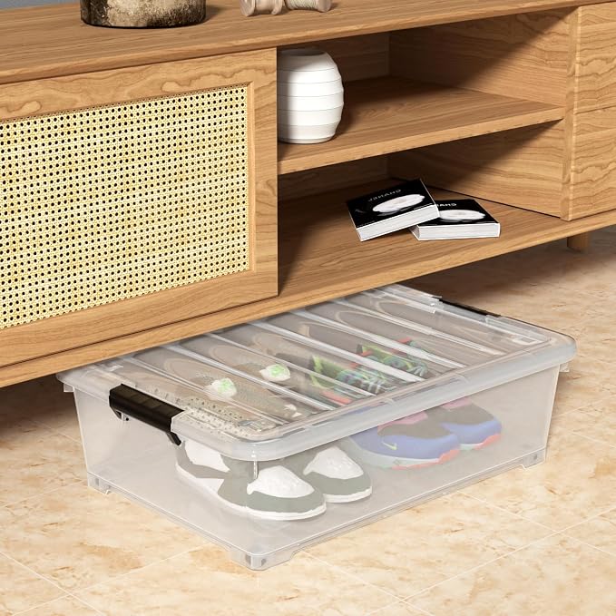 25 Quart Clear Under Bed Storage Container