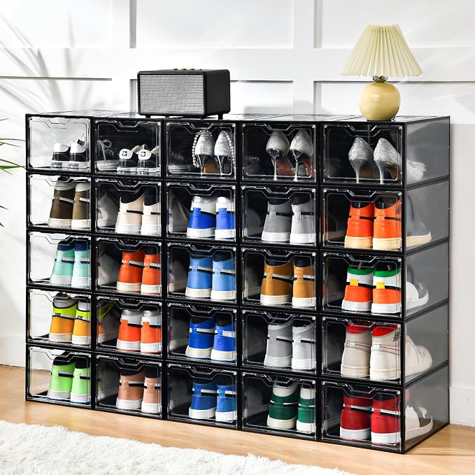 12 Pack Stackable Shoe Storage Organizer