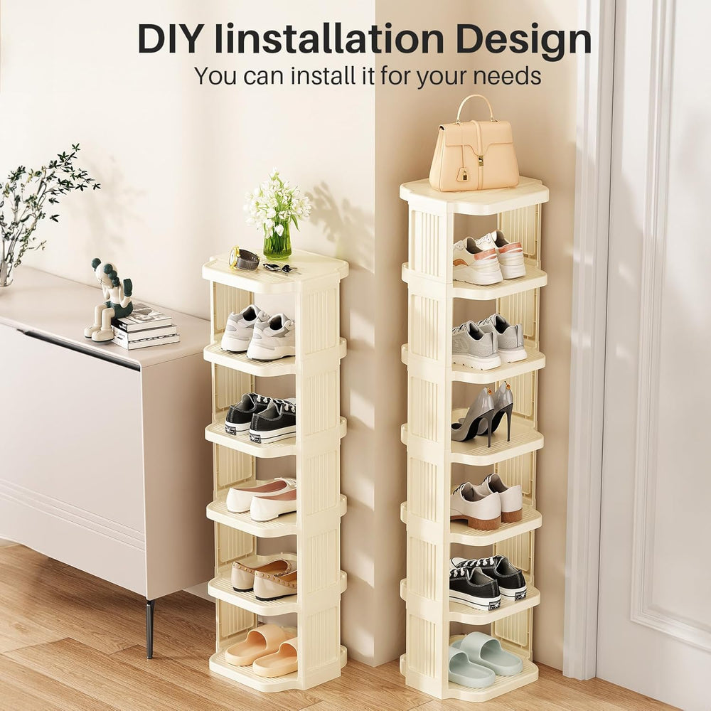 Kitstorack 10 Tiers Stackable Shoe Rack for Closet and Front Door Entrance - ...