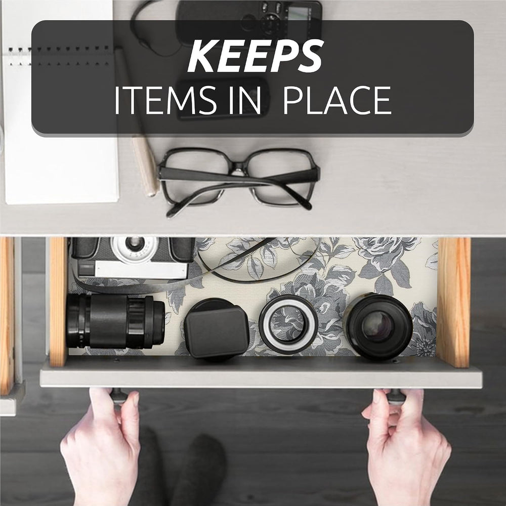 18X96 Inch Shelf Liner for Kitchen Cabinets, PVC Drawer Liner for Dresser Non...