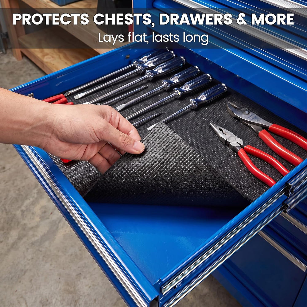 Toolbox Liner Mat, Non-Slip Drawer Shelf Liners 3mm Thick 30"x264" ...