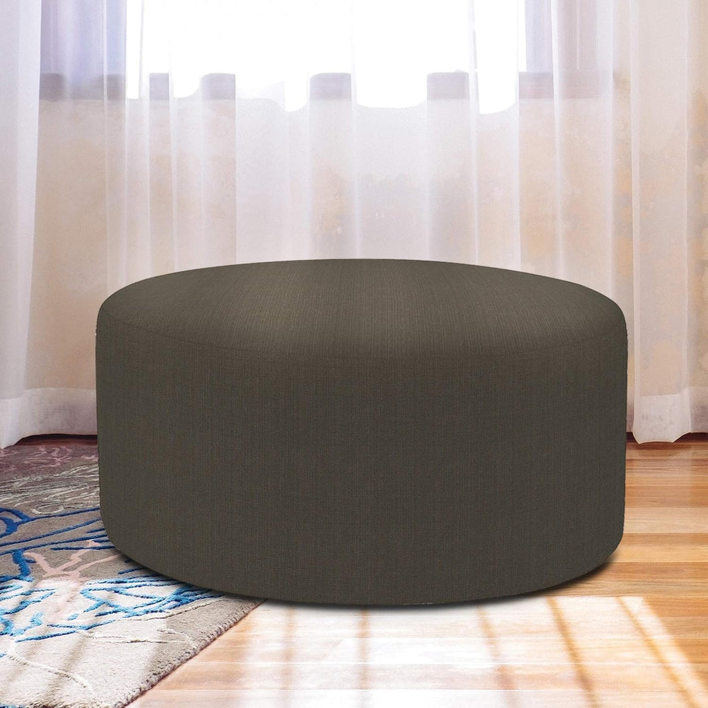 Howard Elliott Collection Universal Round Ottoman with Cover, Multipurpose Pa...