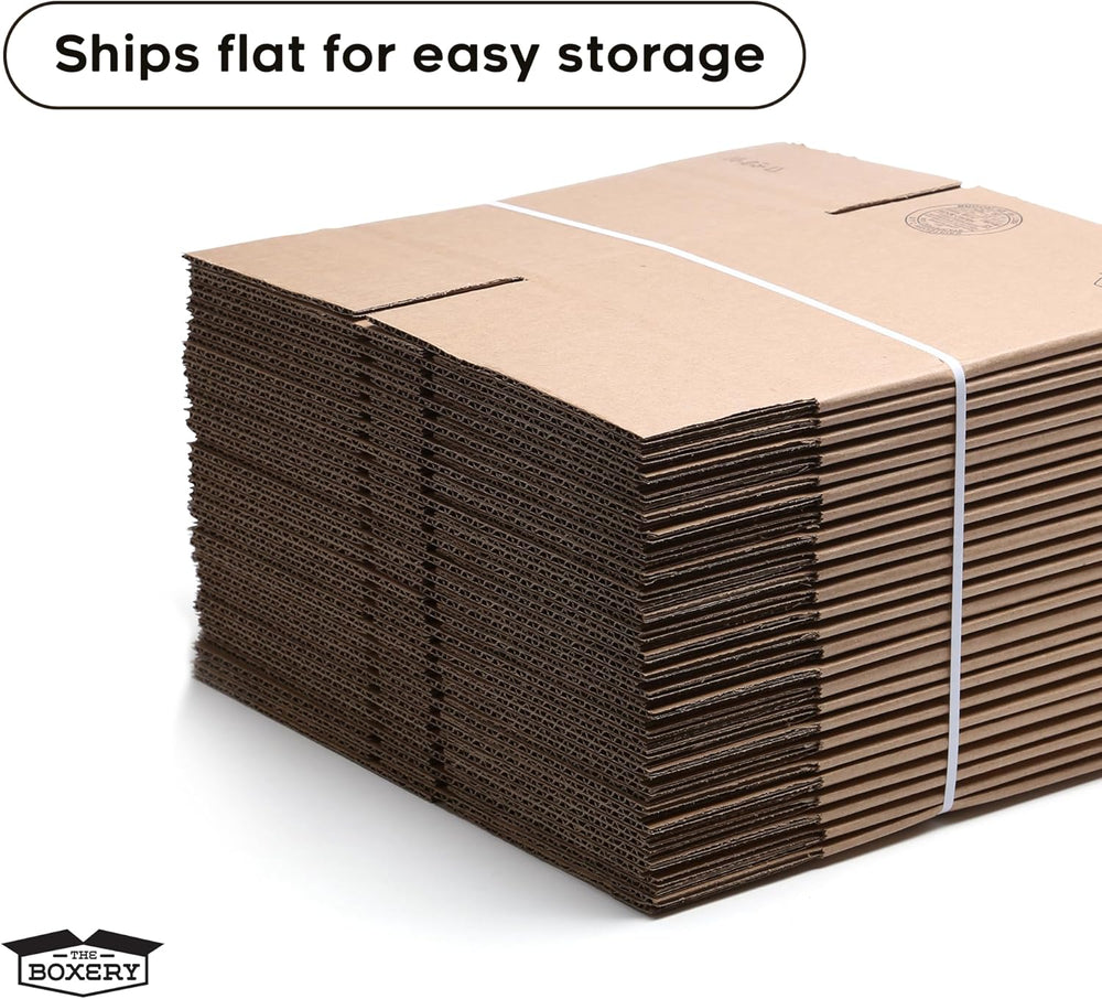 The Boxery 8"x6"x4" Corrugated Cardboard Boxes 100-Pack