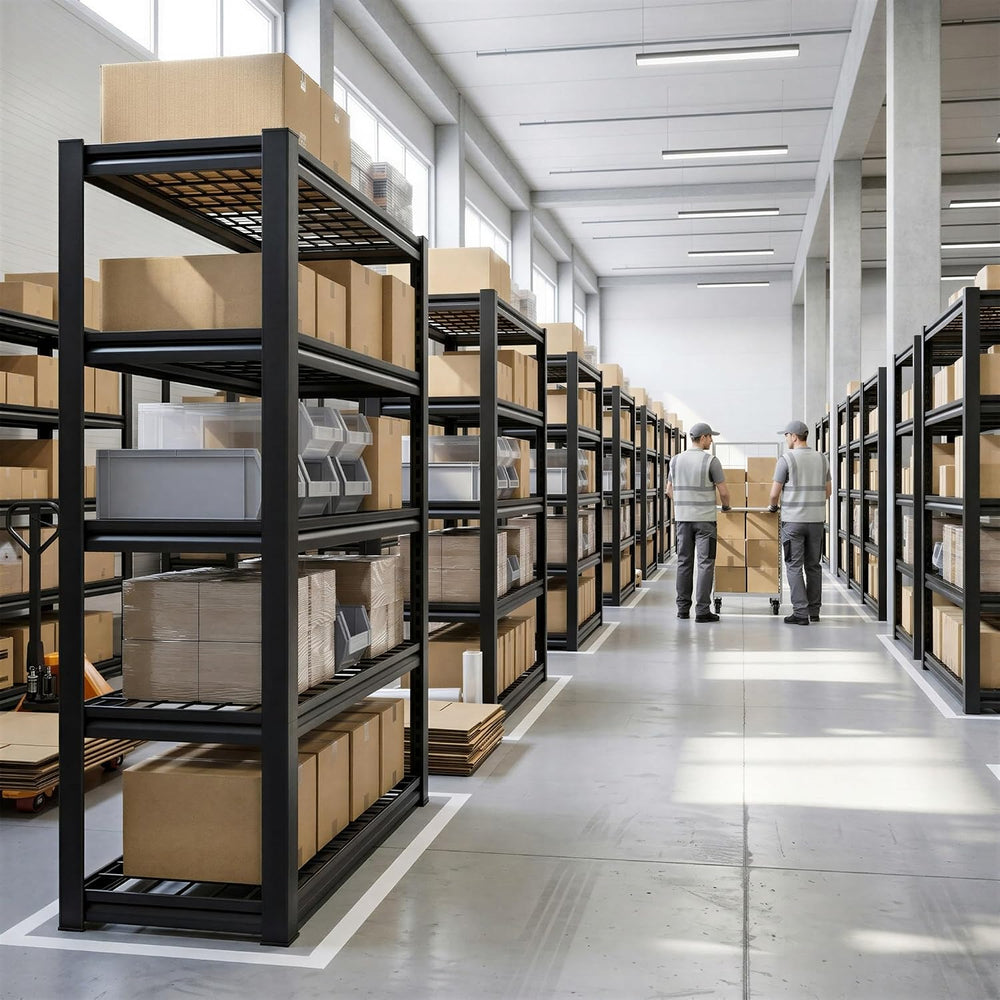 REIBII 5-Tier Garage Shelving, 3010Lbs Heavy Duty Shelf for Basement Shed