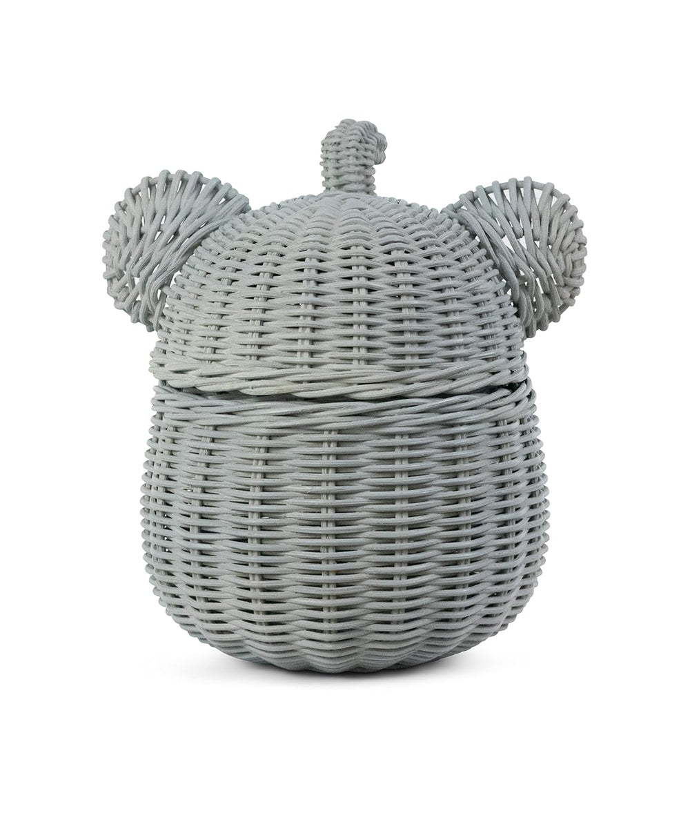 G6 COLLECTION Elephant Rattan Storage Basket With Lid Decorative Home Decor H...