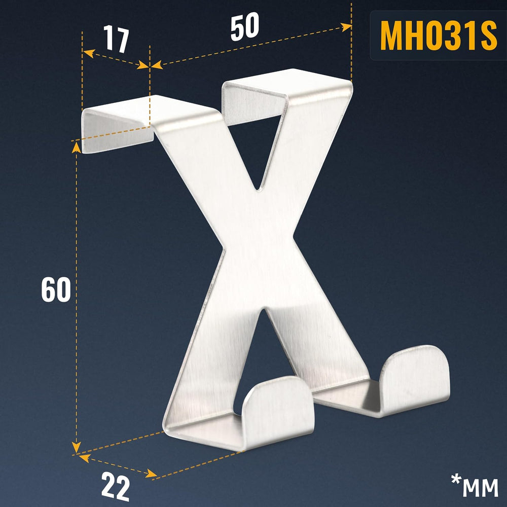 RICOO MH031Sx3 Stainless Steel Door Hooks for Hanging, Pack of 3, Robust Door...