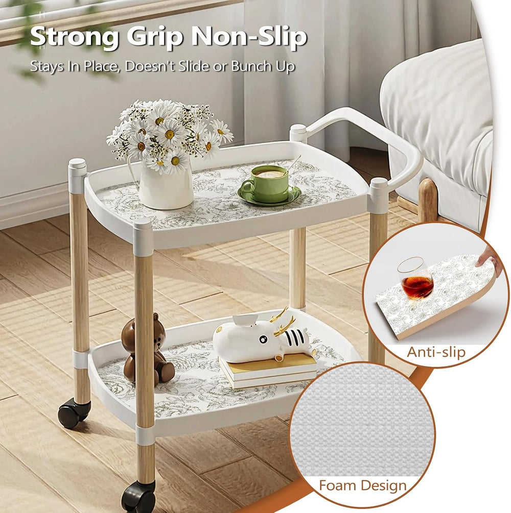 Shelf Drawer Liner for Kitchen Cabinets Non Adhesive, Slip Resistant Strong G...