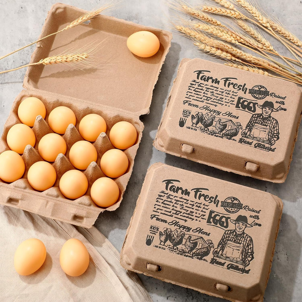 Honeydak 100 Pcs Egg Cartons Bulk 12 Count 3x4 Style Pulp Paper Egg Tray Doze...
