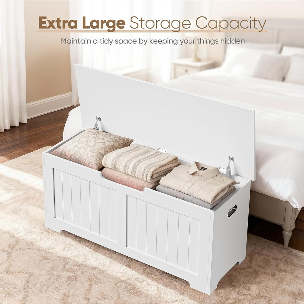 ZENY Storage Chest, Lift Top Storage Trunk, Entryway Shoe Bench, Wooden Stora...